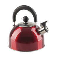 SS Deluxe Red Whistling Kettle 2.0 Litres (Collapsible Handle)