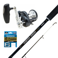 Torium 16PG / Vortex 5'5 30/50lb Jig Combo with Braid