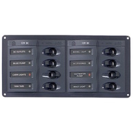 901H 12v Horizontal 8-Switch Panel wBreakers