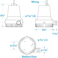 2000Gph H/Duty 12V Bilge Pump (28Mm Hose) By Tmc