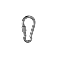 Snap Hook SS Screw Gate Carabiner No Eye 6x60mm BS 450kgs