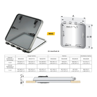 Magnus 4242 Offshore Hatch Silver 474X474mm 