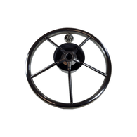 5 Spoke 11" Compact (28Cm) Ss Steering Wheel W/Brodie Knob