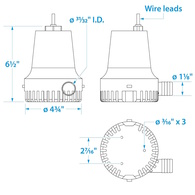 H/Duty 12V 1500 Gph Bilge Pump (28Mm Hose) By Tmc