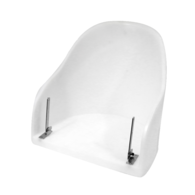 Super Deluxe Flip Up Seat Alloy Frame - Bolster White Ivory