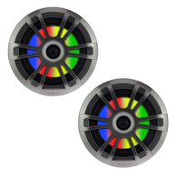 6.5" El Sports Marine Speakers with LEDs - Grey