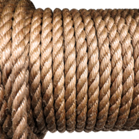 Manilla UV Polypropylene 3 Strand Rope - Manila Colour (Per Metre)