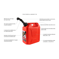 Petrol Fuel Jerry Can Millitary Style - W/Auto Shut Off