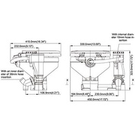 12V Compact Size Bowl Electric Toilet W/Conversion Pump (New)