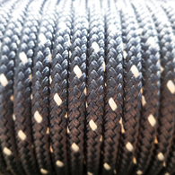 Solid Yacht Racing Braid per metre - Navy/Black w/Fleck