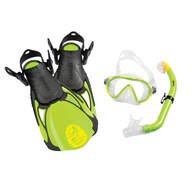 Sea Pals Kids Dive Mask / Snorkel / Fins - Turtle Green