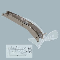MaxSet Bow Roller for 10kg Anchor - S/S Polished Finish 600mm