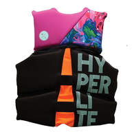 Neoprene Youth Girls Ski Buoyancy Vest -Pink/Aqua/Black 25-40Kg