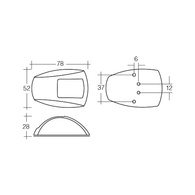 9-33 Volt Port & Starboard Led Lamp Set - Black (Coloiured Lens)