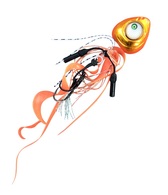 Grumpy Fish LED Flashing Kabura Jig - Orange