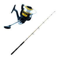FX4000FC / Kidstix 5'5" 4-6KG Kids Spin Combo Spooled with Mono - Gold 