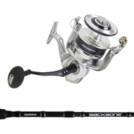 Saragosa 14000SW AXG / Backbone 8'2" Combo Topwater Spin 50-80lb 2-PCE