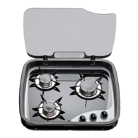 Spinflo Topline 3 Burner Gas Hob w/Glass Lid 