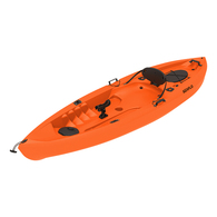 10' (3.05m) Fishing kayak w/Built In Wheel, Paddle and Rodholders - Orange
