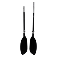 Black Asymetric Kayak Paddle 217Cm 2-Pc
