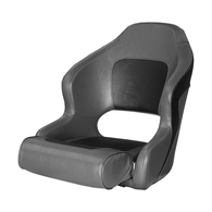 Ocean 52 Deluxe Seat Flip Up Seat - Gunmetal Grey w/Black Trim