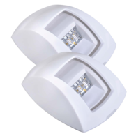 9-33V Port & Starboard Led Lamp Set - White (Clear Lens)