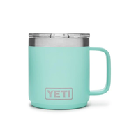 Rambler 10oz mug With Lid & Handle in Seafoam