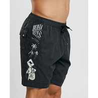 Smoking Bear Volley Shorts - Vintage Black