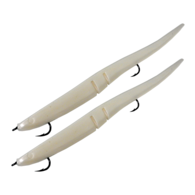 Slug-Go 12" Rigged Softbait 2-Pack - Albino Shad