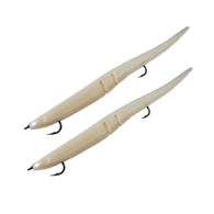 Slug-Go 9" Rigged Softbait 2-Pack - Albino Shad