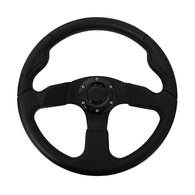 3 Spoke 13.8" Alloy Steering Wheel Black 