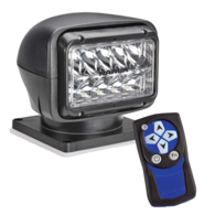 12v LED Marine Search Light w/Remote Control - 5000 Lumens - Black