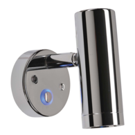 12V Chrome Wall Mount Cabin Light - Cool White Led - Swivel 
