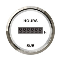 HourMeter Digital White 52mm 12/24v