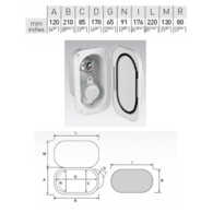 External Flush Mount Shower Kit - 178 X 117 X 84Mm
