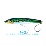 Riptide 155mm 45g Floating Stickbait - Silver Green Mackerel