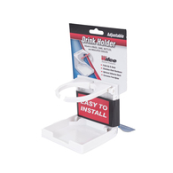 Adjustable Folding Drink Holder - White