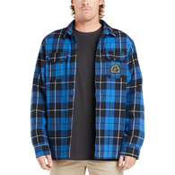 Caught Fk All Plaid Jacket - Navy