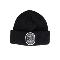 Double Fkd Roll Up Beanie - Black