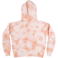 Alpha Zip Womens Hooded Fleece - Peach Tie Dye