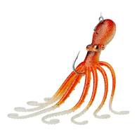 3D Octopus Lure - UV Orange Glow
