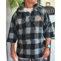 Wilder Woolen Short Sleeve Jacket - Black / Grey