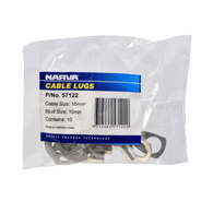 Heavy Duty Battery Cable Lugs 10Mm2 (10-Pk) - 10Mm Stud 40 Amp