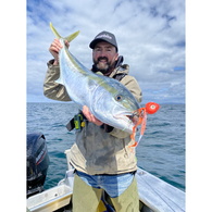 Grumpy Fish Led Kabura Jig - On Fire Orange