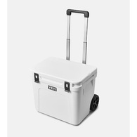 Roadie 60 Ice Box with Wheels and Telescopic Handle - White - 54 Litre