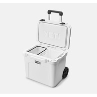 Roadie 60 Ice Box With Wheels And Telescopic Handle - White - 54 Litre