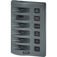 WeatherDeck 4306 12V W/proof 6-Switch Panel (Fused) 