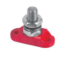 Single Red Insulated Battery Stud - 10mm