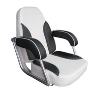 Helm Seat Premium Offshore White/Charcoal Trim
