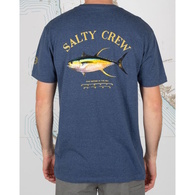 Ahi mount short sleeved tee-shirt - NAVY HEATHER